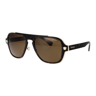 Versace Ve2199 Zonnebril - Heren - Accessoires - Bruin - Maat: 56 MM