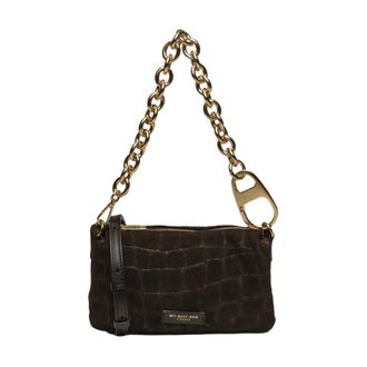 My Best Bags Firenze Reflex Schoudertas - Dames - Tassen - Bruin - Maat: ONE Size Su&egrave;de
