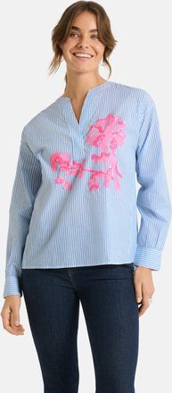 Lieblingsst&uuml;ck Schlupfbluse LIEBLINGSST&Uuml;CK EdanaL, Damen, Gr. 34, skyblau, Web, Obermaterial: 100% Baumwolle, bedruckt, gestreift, mehrfarbig, h&uuml;ftlang, V-Ausschnitt