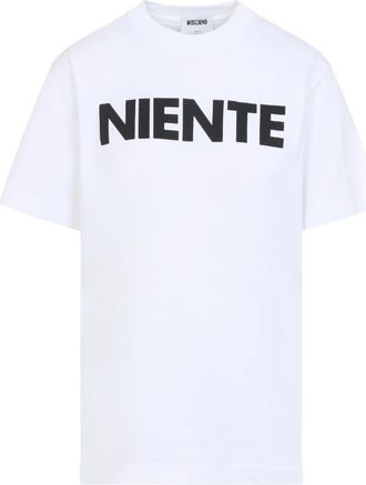 Moschino Tops, Dames, Wit, M, Katoen, T-shirts