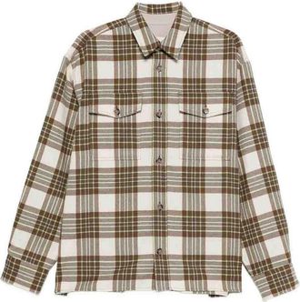 Ami Wool Checked Overshirt