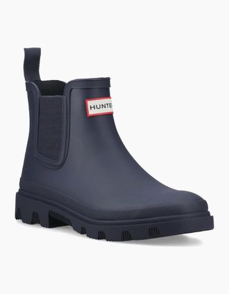 Hunter Womens Downpour Chelsea Womens Wellingtons - Black - Size: 4