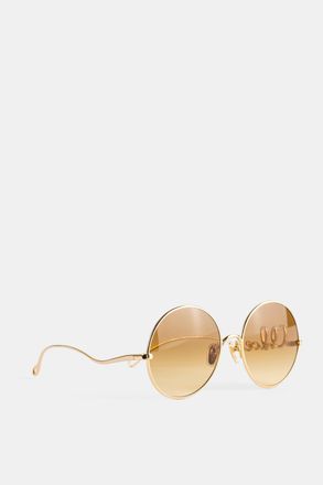 Chlo&eacute; CH0372S-003 Gold Round Sunglasses - Gold