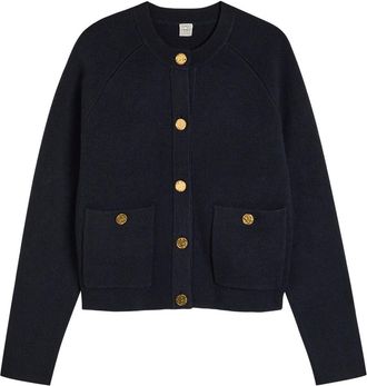Toteme Wool-blend Cardigan - Navy - Xxs (UK4 / Xxs)