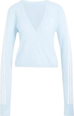 adidas Gebreid overslagvest - Dames - Sport - Blauw - Maat: M