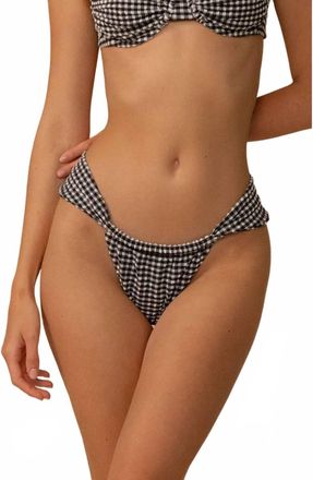 Montce Swim Sandra Bikini Bottom In Black & White Gingham
