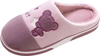 Generic Womens Household Indoor Warm Slippers for Fall and Winter with Models (Purple, 41)