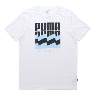 Puma Summer Graphic Alphabet Large Logo Printing Short Sleeve White 583875-02