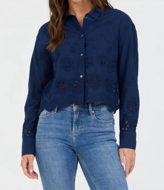 Dear John Denim Miranda Button Up Shirt In Riviera Black Iris