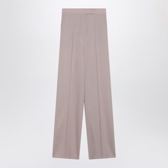 Max Mara Rose-Beige Wide-Leg Trousers