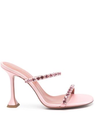 Amina Muaddi Sandali Gigi 95mm - Rosa
