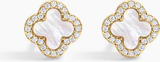 Electric Picks White Icon Clover Studs at Nordstrom