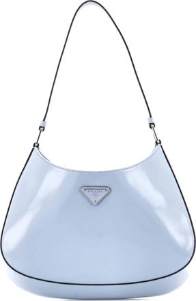 Prada Cleo Shoulder Bag Spazzolato Leather Medium hobo bag - Blauw