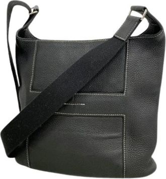 Herm&egrave;s Pre-owned Vintage Schoudertas - Dames - Vintage Schoudertas - Zwart - ONE Size - Leer - Vintage