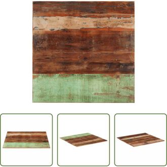 vidaXL vidaXL Tavolo in legno di recupero - Piano Tavolo Quadrato 80x80 cm 15-16 mm in Legno di Recupero