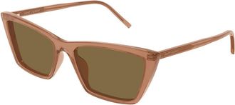 Saint Laurent SL 737 MICA THIN 009 Womens Sunglasses Brown Size 54