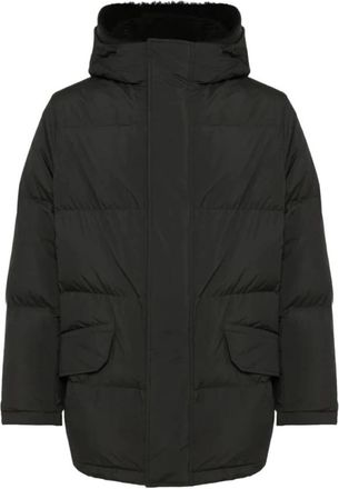 Yves Salomon Down Jacket 78cm - Heren - Parka Jassen - Zwart - 3XL - Wol - Jassen
