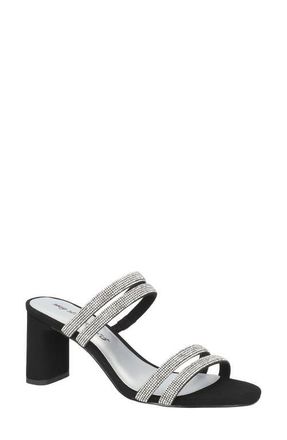 Easy Street Jemma Slide Sandal in Black Lamy Stones at Nordstrom, Size 9.5