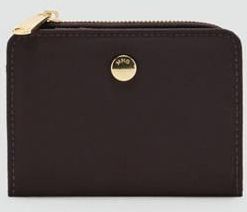 Mango Portafoglio piccolo nylon cioccolato - Donna - Taglia unica - MANGO