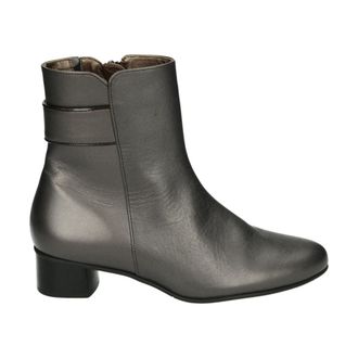 Hassia Western Bronzen Leren Laars - Dames - Laarzen met Hak - Grijs - 35 1/2 EU - Leer - Schoenen