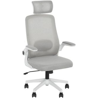 HOMCOM Homcom - Executive Mesh Office Chair with Headrest, Lumbar Support, Grey