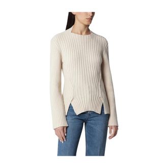 Victoria Beckham Truien & Vesten, Dames, Beige, M, Wol, Rib Jumper