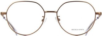 Bottega Veneta BV1076OA001 Round Metal Eyeglasses - Gold