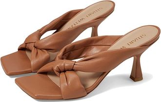 Stuart Weitzman Playa 75 Knot Sandal Womens Shoes Tan : 6 M, Leather