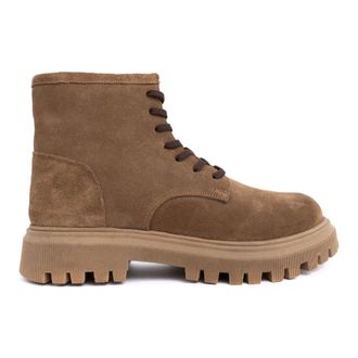 Sergio Moretti Botas con cordones de gamuza Firenze - Shoes - Mujer - Beige - 39 EU