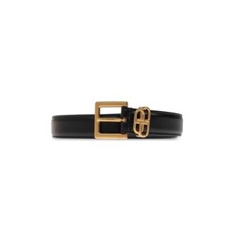Balenciaga Leren Riem - Dames - Accessoires - Zwart - Maat: 65 CM Leer