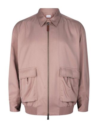 Brioni Point-Collar Silk Bomber Jacket