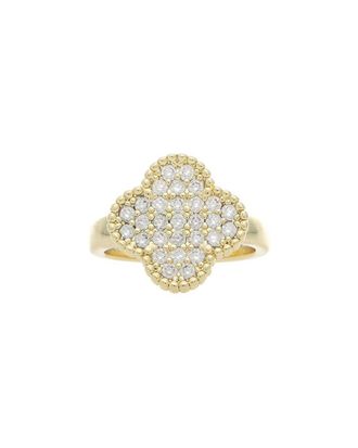 Rivka Friedman 18K Plated Cz Clover Ring