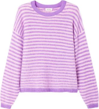 American Vintage Maglione girocollo Nenybay a righe - Viola