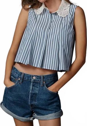 En Saison Clara Top In Blue