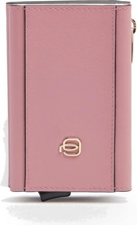 Piquadro Compacte portemonnee met pop-up kaarthouder - Dames - Portefeuilles - Roze - ONE Size - Leer - Accessoires