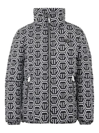 Philipp Plein monogram puffer jacket - Black