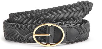 Lascana Lederg&uuml;rtel LASCANA H&uuml;ftg&uuml;rtel, Damen, Gr. 100, schwarz, Leder, Fischgratmuster, Flechtoptik, Basic, G&uuml;rtel Lederg&uuml;rtel, Flechtg&uuml;rtel, Hoseng&uuml;rtel, G&uuml;