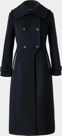 Mackage Elodie Double-Breasted Sparkly Long Coat