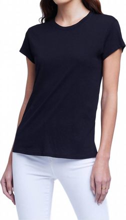 L'agence Cory Short Sleeve Crew Neck Tee In Black