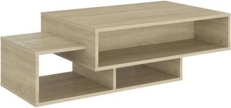 vidaXL Vidaxl - Mesa de centro madera contrachapada roble Sonoma 105x55x32 cm
