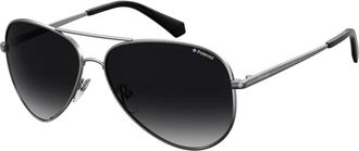 Polaroid Ruthenium/Grijs getinte zonnebril - unisex - Zonnebrillen - Zwart - 56 MM - Accessoires