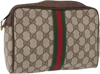 Gucci Pre-owned Vintage Clutch Bag - Dames - Vintage Clutch - Beige - ONE Size - Leer - Vintage