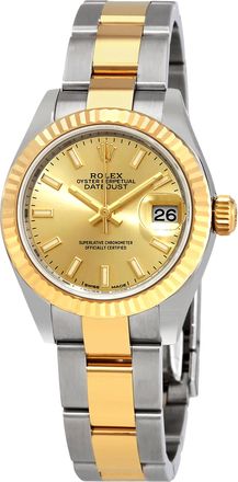 Rolex Datejust Automatic Champagne Dial Ladies Steel and 18kt Yellow Gold Oyster Watch 279173CSO