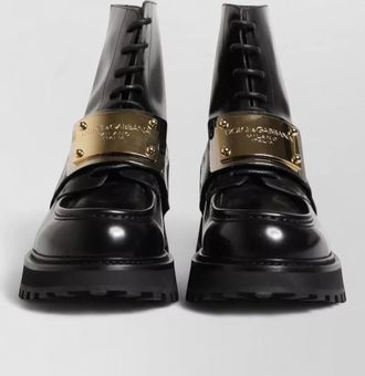 Dolce & Gabbana leather lace up boots