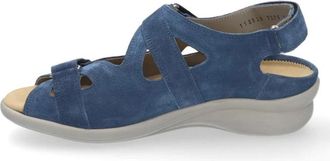Durea 7376 Sandaal - Dames - Sleehakken - Blauw - 40 EU - Su&egrave;de - Schoenen