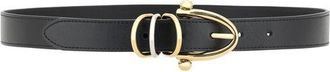 Chlo&eacute; Womens Black Calf Leather Bos Taurus Regular Belt