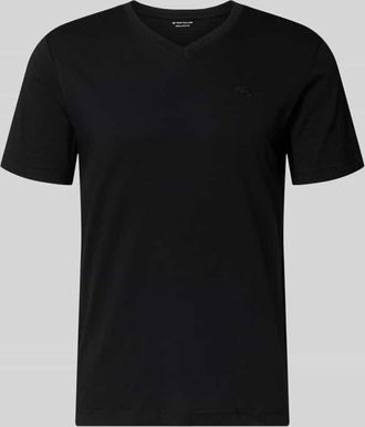 Tom Tailor Regular Fit T-Shirt aus reiner Baumwolle in Black, Gr&ouml;&szlig;e XXXL