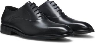 BOSS Leather Oxford shoes with perforated details