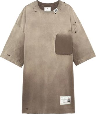 Miharayasuhiro T-shirt con effetto vissuto - Toni neutri