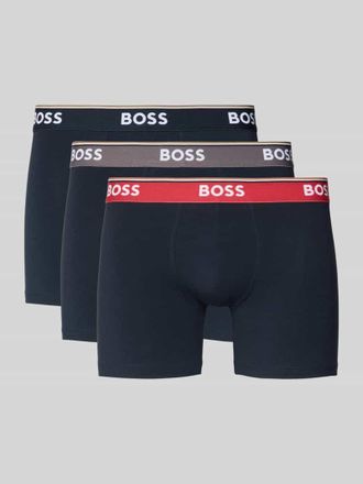 HUGO BOSS Slim Fit Boxershorts aus Baumwoll-Mix im 3er-Pack Modell POWER in Dunkelblau, Gr&ouml;&szlig;e XXL